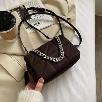 Nokl | Petit sac croisé à chaîne  cuir souple